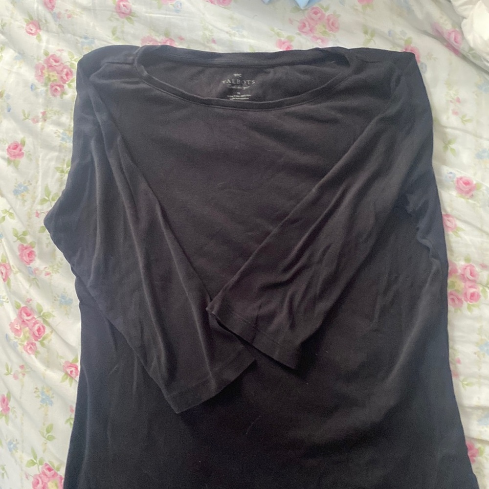 Talbots Pima Cotton black top